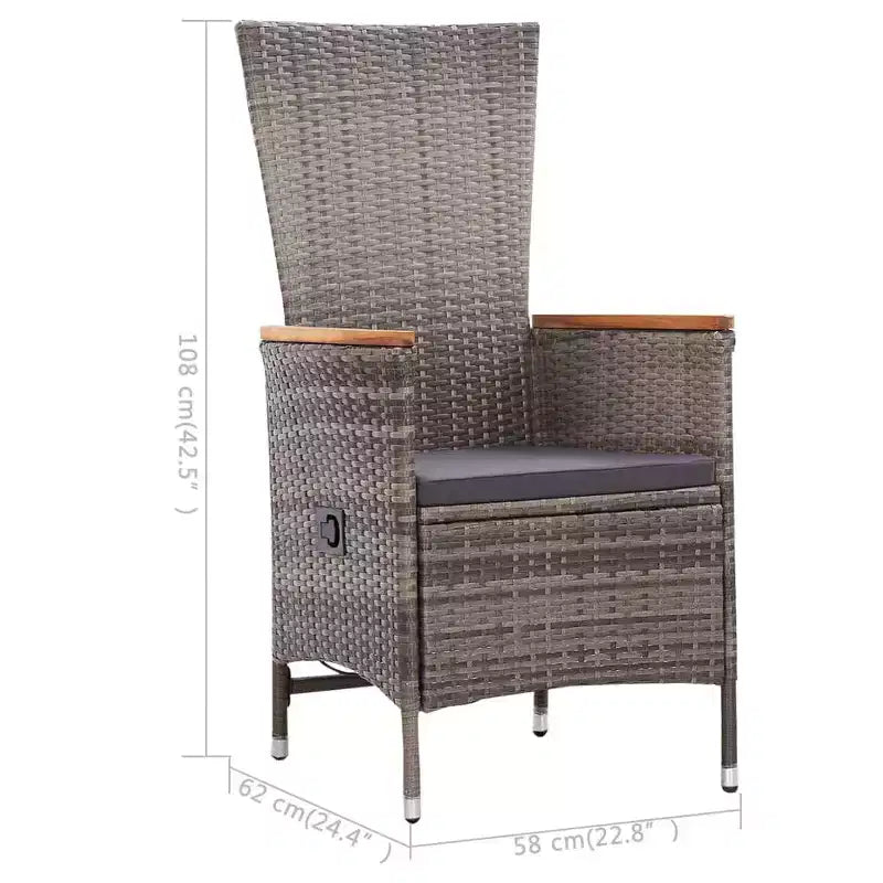 vidaXL Dining Set natural wood tone