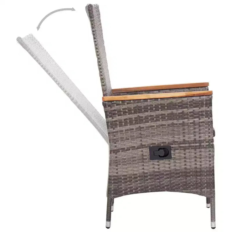 vidaXL Dining Set natural wood tone