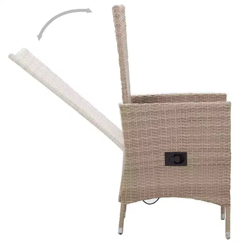 vidaXL Dining Set natural wood tone