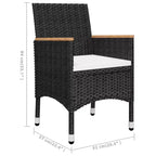 vidaXL Desk Solid acacia wood Medium Durable Garden Dining Set