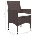 vidaXL Desk Solid acacia wood Medium Durable Garden Dining Set