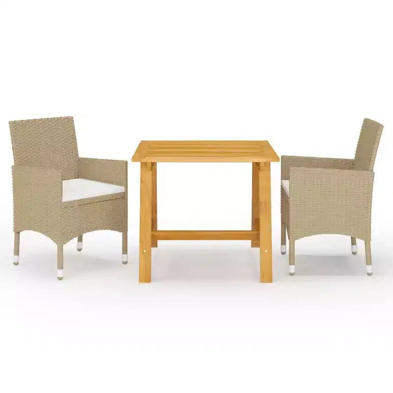 vidaXL Desk Solid acacia wood Medium Durable Garden Dining Set