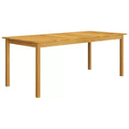 vidaXL Ensemble repas de jardin Bois d'acacia massif Housses amovibles