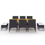 vidaXL Ensemble de salle à manger Table : Chaises : Coussins :