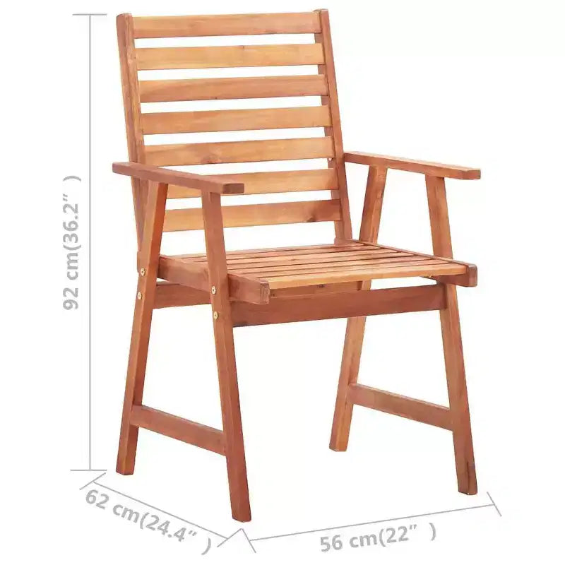 vidaXL Outdoor Dining Set Solid Acacia wood Medium Seats Many
