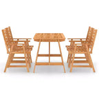 vidaXL Outdoor Dining Set Rich Wood Brown Solid Acacia Wood Medium