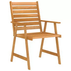vidaXL Outdoor Dining Set Rich Wood Brown Solid Acacia Wood Medium