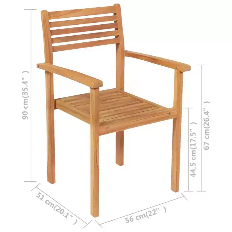vidaXL Garden Dining Set Teak
