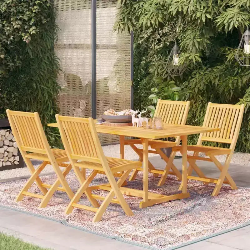 vidaXL Salon de jardin Teck massif finement poncé Marron chaud
