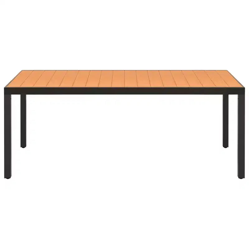 vidaXL Ensemble de salle à manger Noir et marron Aluminium Grande Hauteur réglable
