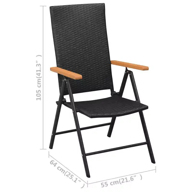 vidaXL Ensemble de salle à manger Noir et marron Aluminium Grande Hauteur réglable