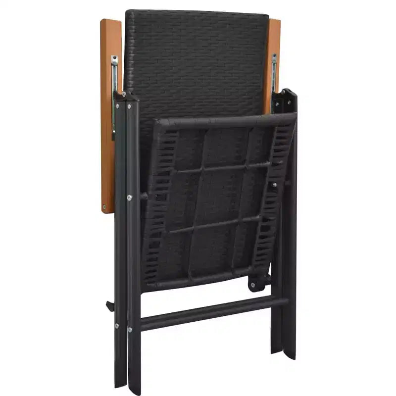 vidaXL Ensemble de salle à manger Noir et marron Aluminium Grande Hauteur réglable