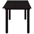 vidaXL Ensemble de salle à manger Noir Verre Standard Durable