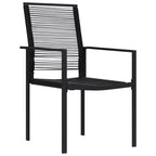 vidaXL Ensemble de salle à manger Noir Verre Standard Durable