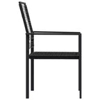 vidaXL Ensemble de salle à manger Noir Verre Standard Durable