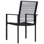 vidaXL Ensemble de salle à manger Noir Verre Standard Durable