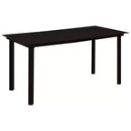vidaXL Ensemble de salle à manger Noir Verre Standard Durable