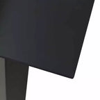 vidaXL Ensemble de salle à manger noir Verre, Acier thermolaqué, Rotin synthétique creux