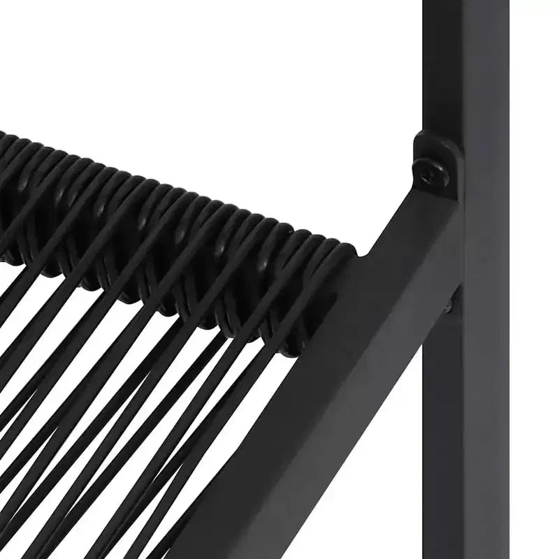 vidaXL Ensemble de salle à manger noir Verre, Acier thermolaqué, Rotin synthétique creux