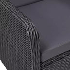 vidaXL Dining Set Black, Dark Gray Solid acacia wood Large