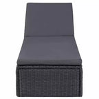 vidaXL Dining Set Black, Dark Gray Solid acacia wood Large