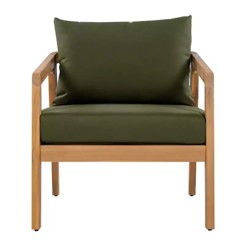 Christopher Knight Home Huoni Modern 4 Piece Acacia Outdoor Seating Set with Slatted Table