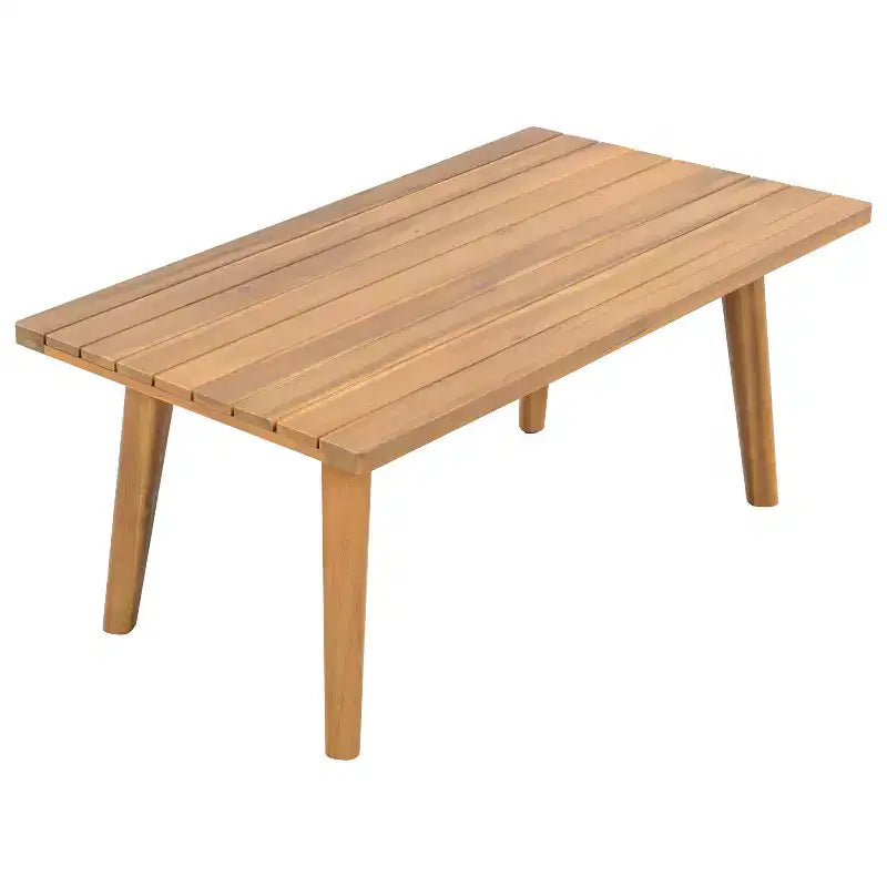 Christopher Knight Home Huoni Modern 4 Piece Acacia Outdoor Seating Set with Slatted Table