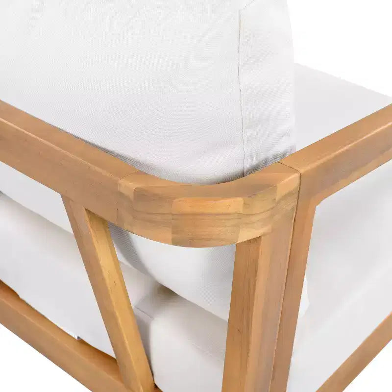 Christopher Knight Home Huoni Modern 4 Piece Acacia Outdoor Seating Set with Slatted Table
