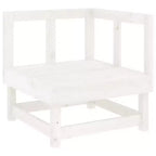 vidaXL Salon de jardin modulaire blanc en pin massif grand format