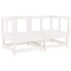 vidaXL Salon de jardin modulaire blanc en pin massif grand format