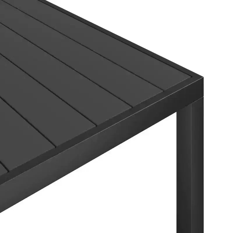 vidaXL Garden Dining Set Black Powder-coated aluminum, WPC, Textilene