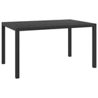 vidaXL Garden Dining Set Black Powder-coated aluminum, WPC, Textilene