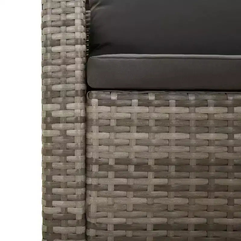 vidaXL Salon de jardin gris résine tressée grand modulable