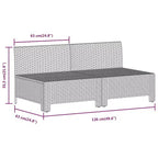 vidaXL Salon de jardin gris résine tressée grand modulable