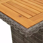 vidaXL Garden Dining Set Grey PE Rattan UV-resistant materials