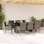 vidaXL Garden Dining Set Gray, Dark Gray
