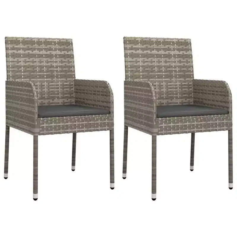 vidaXL Garden Dining Set Gray, Dark Gray
