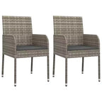vidaXL Garden Dining Set Gray, Dark Gray