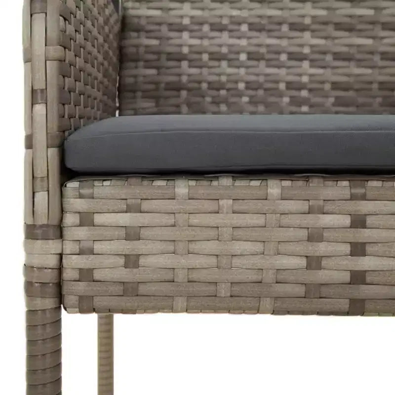 vidaXL Garden Dining Set Gray, Dark Gray