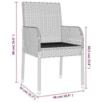 vidaXL Garden Dining Set Gray, Dark Gray