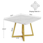 Table à manger industrielle carrée MAYEERTY 31,5, plateau en MDF marron vintage et cadre en métal noir, table polyvalente 2 places pour la maison et le bureau