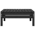 vidaXL Salon de jardin noir Bois de pin massif Salon de jardin modulable