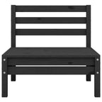 vidaXL Salon de jardin noir Bois de pin massif Salon de jardin modulable