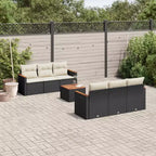 vidaXL Garden Sofa Set PE rattan Medium Adjustable Feet