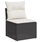 vidaXL Garden Sofa Set PE rattan Medium Adjustable Feet