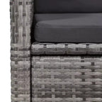 vidaXL Dining Set Black Solid Acacia wood, PE Rattan, Powder-Coated Steel