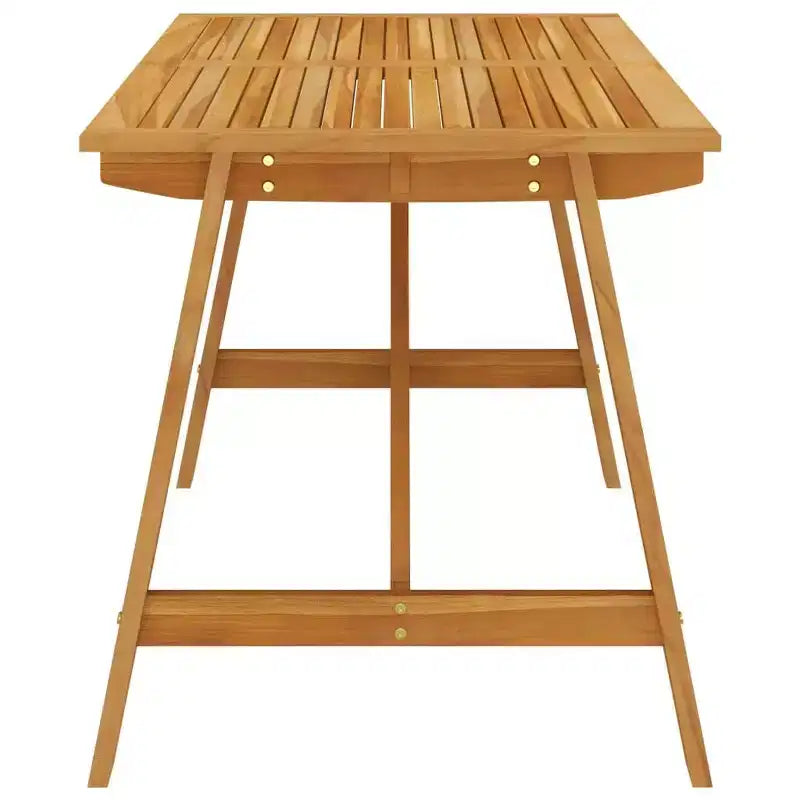 vidaXL Dining Set Black Solid Acacia wood, PE Rattan, Powder-Coated Steel