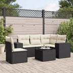 vidaXL Salon de jardin noir en rotin PE et acier poudré Taille Moyenne