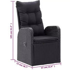 vidaXL Dining Set Black