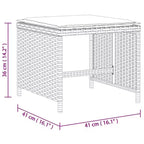 vidaXL Salon de jardin 10 places, 10 personnes, Poly rotin gris, Pliant